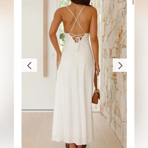 billy j Coco Maxi Dress - White size XS NWT - Picture 2 of 3